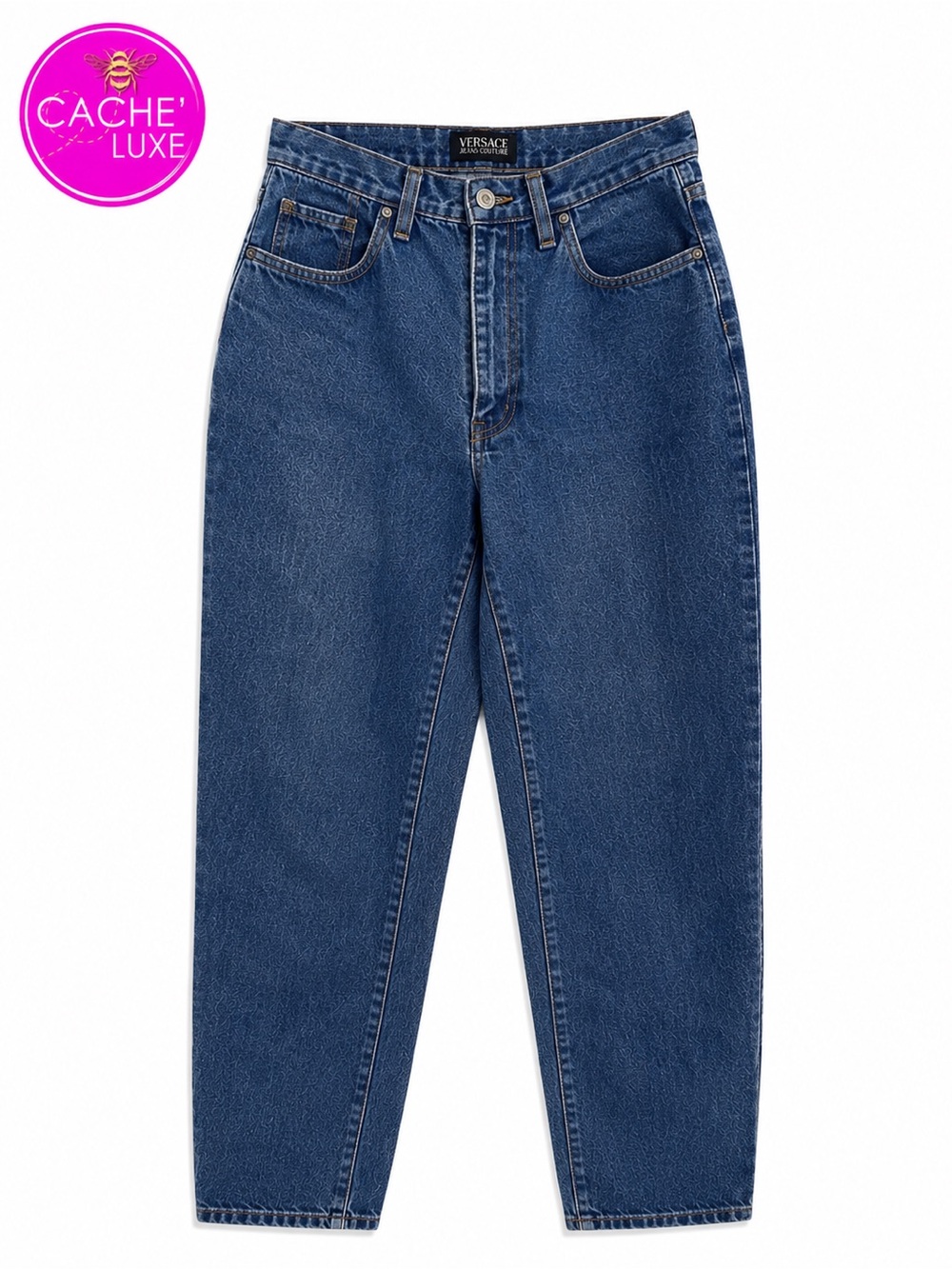 Versace Jeans Couture Medium Wash Relaxed High Waist  Jeans 32| 46